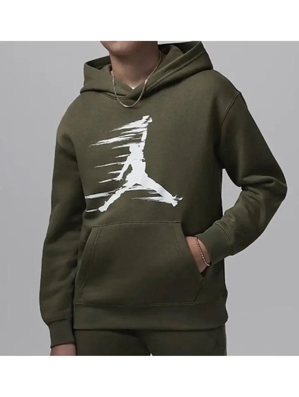$52 Nike Jordan Jumpman Green Fleece Hoodie Pullover Sweatshirt Size XS(4)